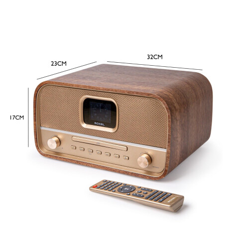 Roxel Roxel Amber All-in-One Compact Retro HiFi System w 1