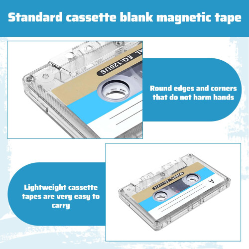 Blank Cassette Tapes 90min,6 Pcs Blank Cassette Ta 2