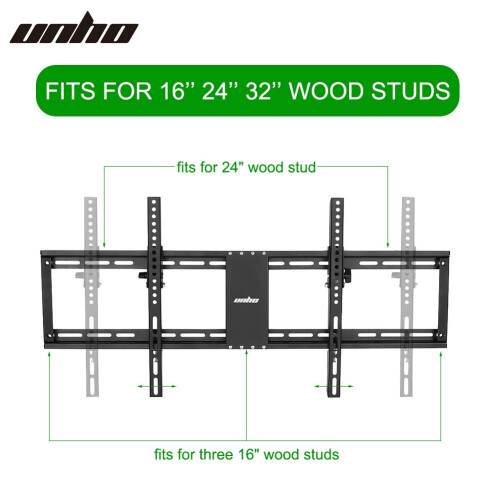 unho 32-85" Fixed TV Wall Mount Bracket Tilt Ultra 2