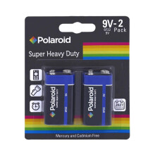 2 x Polaroid PP3/6F22, 9v Heavy Duty Mercury Free