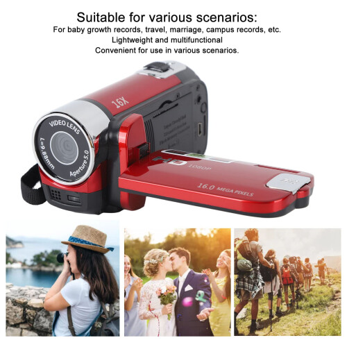 1080P HD Camcorder, 16MP DV Camera, 16x Digital Zo 2