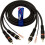 1STec 1m 2 x RCA Red + White Moulded Phono Plugs w 1
