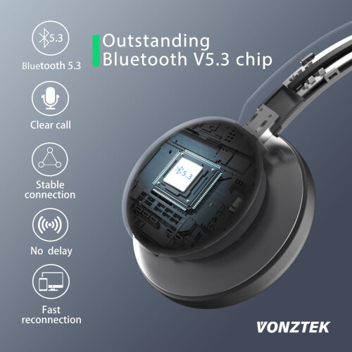 Vonztek Bluetooth Headset,Wireless Headset with Mi 1
