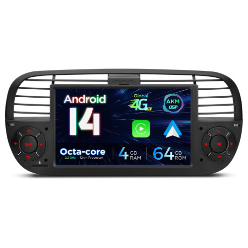 XTRONS 7" Android 14 1 Din Car Stereo 4+64GB for F