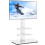 RFIVER TV Floor Stand with tempered glass base for 1