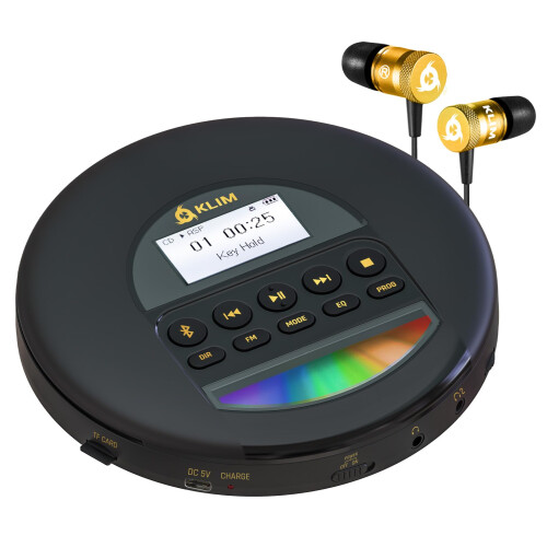 KLIM Nomad - Portable CD Player with Long-Lasting