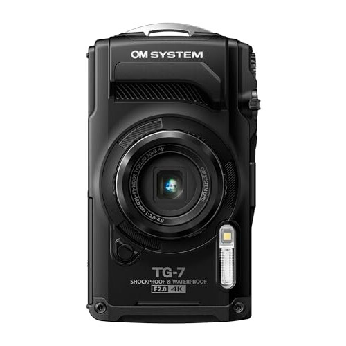 OM SYSTEM Tough TG-7 Black Digital Camera, 12MP, W 1