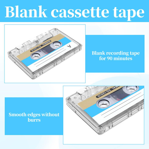 Blank Cassette Tapes 90min,3 Pcs Blank Cassette Ta 2