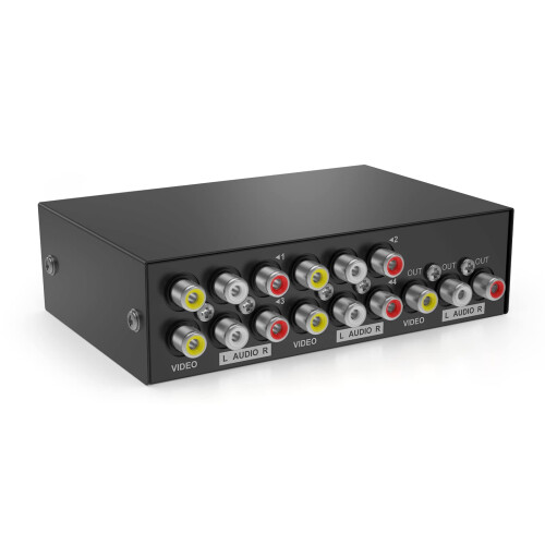 AV RCA Switch Box 4 way, MT-ViKI Audio Video Switc