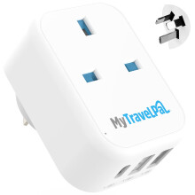 MyTravelPal UK to Australia Plug Adapter With USB-