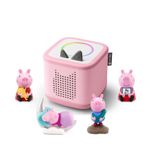 tonies Toniebox 2 Bundle Incl. 4 Tonies: Peppa Pig - George Pig, Peppa's Bedtime Stories, Peppa Pig - Learn with Peppa, Peppa Pig - On the Road with
