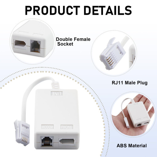 BT Telephone Splitters ADSL Filter with Cable and 1