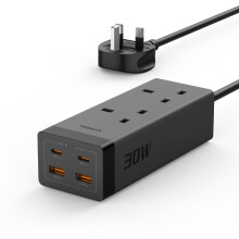 TESSAN Extension Lead with 4 USB Slots, 30W USB C