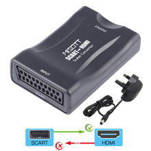 MISOTT Scart to HDMI Converter - HDMI Adaptor for TV, Power Plug Included