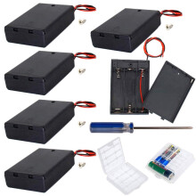 GTIWUNG 6Pcs 3 AA Battery Holder with Switch and C