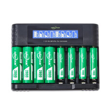 SUNLYTOUR 4 pcs 2800mAh AA Ni-MH Batteries and 4 p