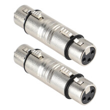 2 Pack XLR Coupler XLR 3 Pin Female to Female Adap