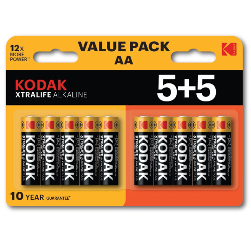 Kodak KODAK XTRALIFE ALKALINE BATTERIES AA 5+5PK 03/32