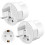 Herfair European to UK Plug Adapter, 2 Pack EU to 1