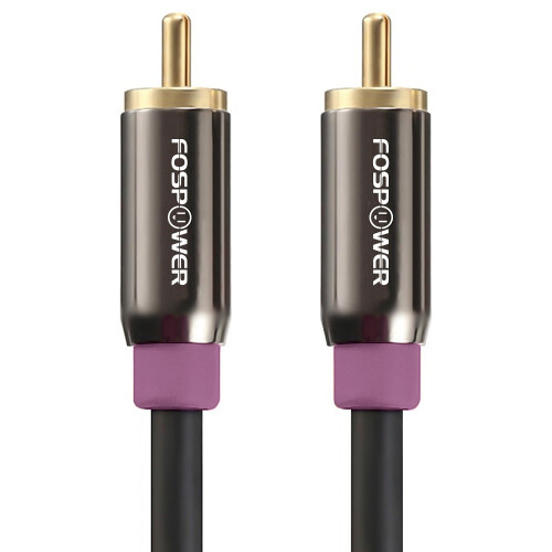 FosPower Subwoofer Cable (25 FT) RCA to RCA Audio