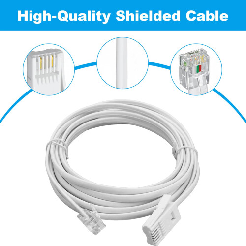 1 Pcs 5-Meter BT to RJ11Cable, Telephone Cable Pho 1