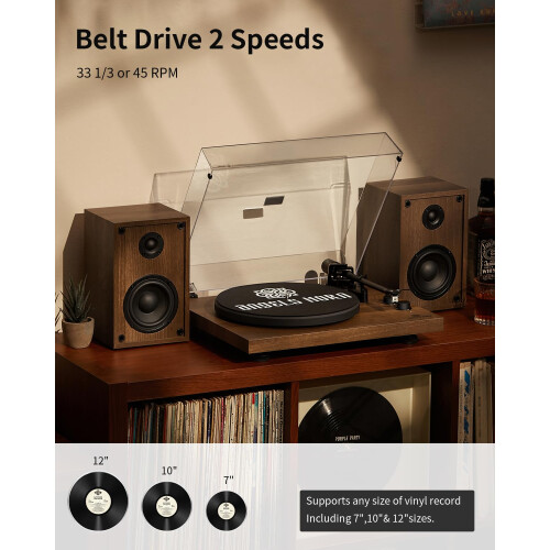 Turntable with Speakers, Hi-Fi System Bluetooth Vi 1