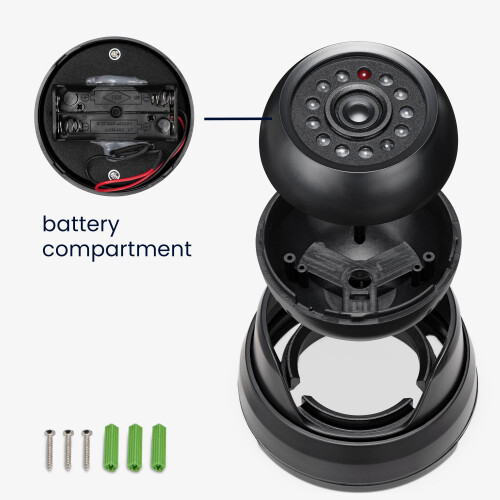kwmobile Dummy Camera with Light - Fake CCTV Secur 2