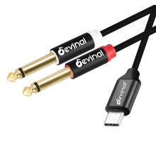 Devinal USB C to 1/4" inch Audio Cable, Type C to