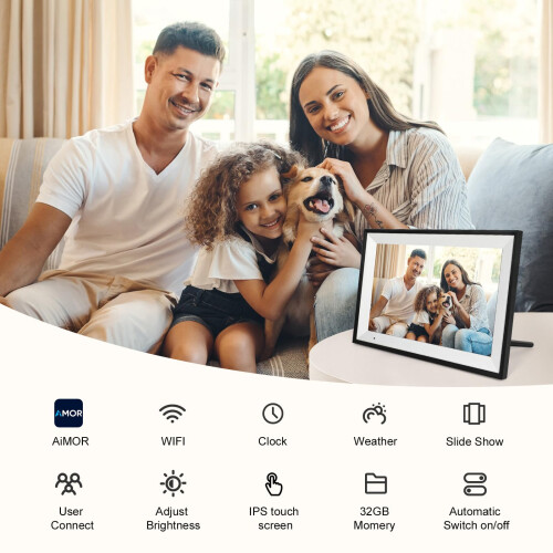32 GB Digital Photo Frame WiFi,10.1 Inch Digital P 2