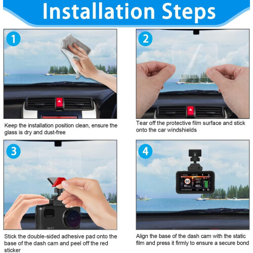 LUCTHY Double-Sided Sticker Adhesive Pad and Car W 2
