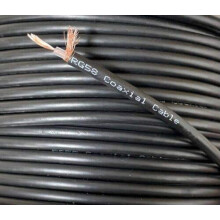 electrosmart RG58 Black Coax/Coaxial Cable - Multi-Strand - Impedance: 50 Ohm - Length 50m