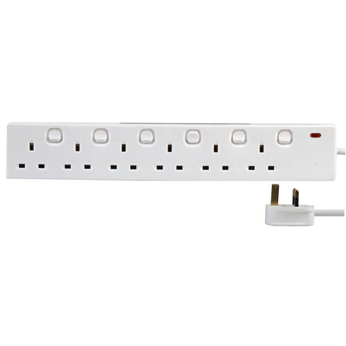 PRO ELEC - Individually Switched Extension Lead, 6