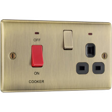 BG Electrical Cooker Switch with Socket and LED, C
