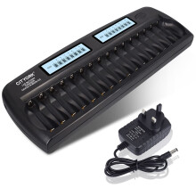 CITYORK 16 Slot Smart AA/AAA Battery Charger Built