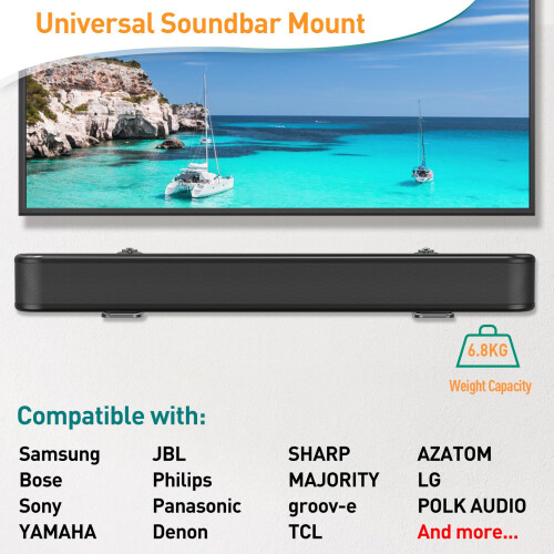 ELIVED Universal Soundbar Brackets Mount Sound Bar 1