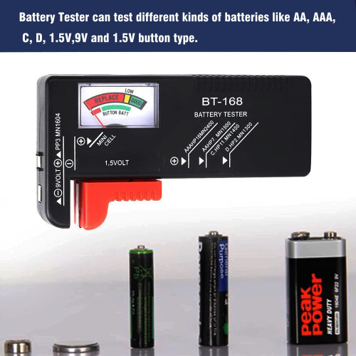 WUJUN Analogue Battery Tester Multi Size Battery C 2