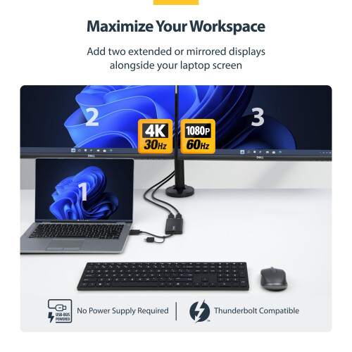 StarTech.com Dual Monitor Adapter for M1/M2/M3/M4 2