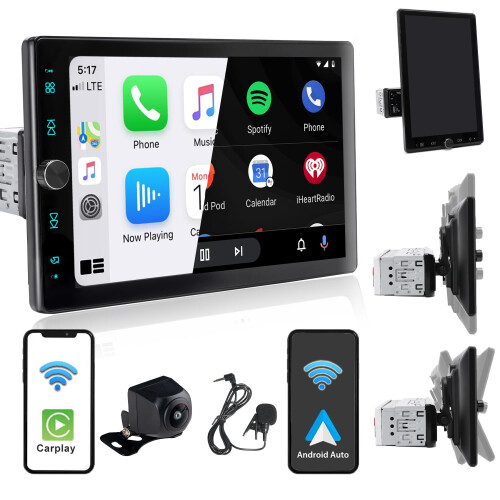 Alondy Single Din Car Stereo with Touchscreen (10.