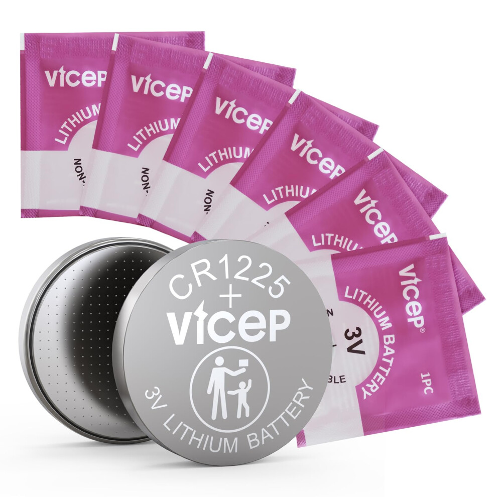 Vicep 6-Pack Cr1225 Lithium Battery 3V Coin Cell C 69950735