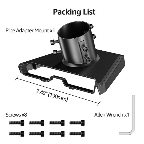 urmust Starlink Gen 3 Pipe Adapter, Starlink Gen 3 1