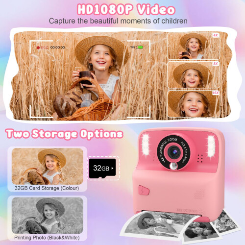 Amzelas Kids Instant Print Camera, Christmas Birth 2