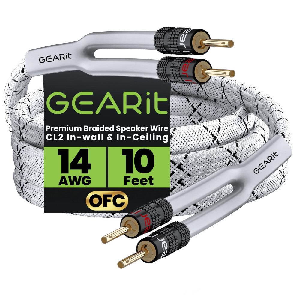 Gearit 14Awg Premium Heavy Duty Braided Speaker Wi 57086576
