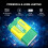 2 Pack 9 V Rechargeable Battery, 13500mWh 9 V High 4