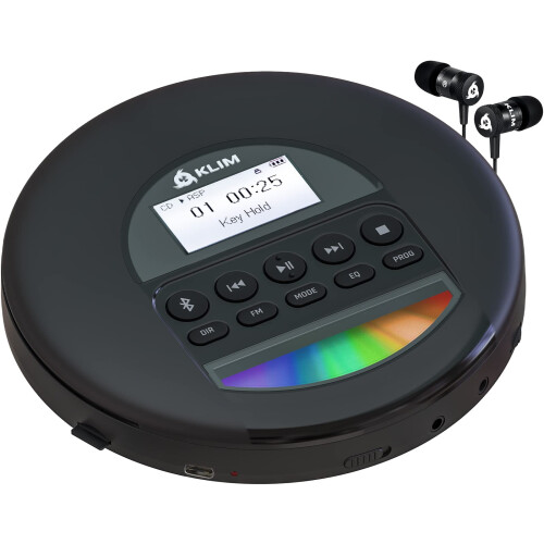 KLIM Nomad - Portable CD Player with Long-Lasting