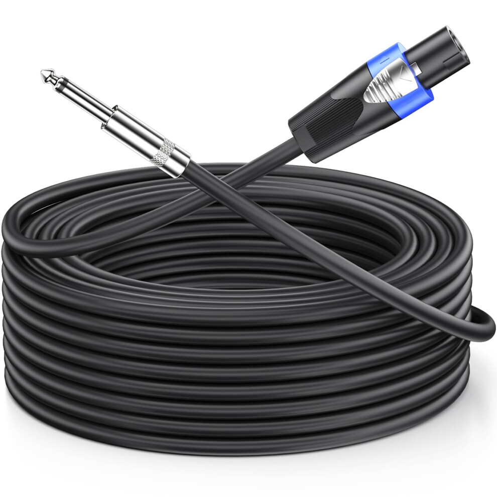 Jumwa 2M Speakon To 1/4" Ts Speaker Cables For Dj/ 49837018