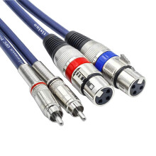 Tisino Dual Female XLR to RCA Cable, 2 XLR to 2 Ph