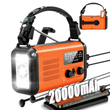 20000mAh / 74000mWh Emergency Radio, Solar Hand Cr
