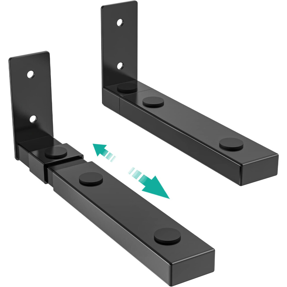 Wali Center Channel Speaker Wall Mount, Universal Soundbar Wall Mount Brackets Hold Up To 13.6 Kg (30 Lbs), Arms Extend Adjustment From 178 To 292 Mm 00000038823336