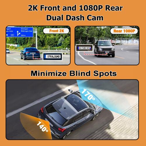 Diamond Lark Dash Cam 2K Front and 1080P Rear Buil 1