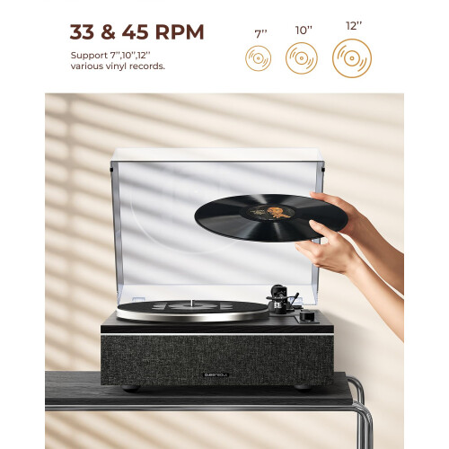ONE-S Vinyl Record Player with Bluetooth Input/Out 1